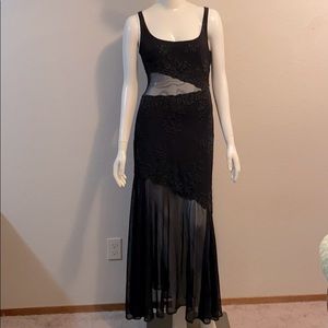 Vintage Tadashi Beaded Sheer Gown